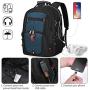 Laptop Backpack 18.4 Inch Waterproof Extra Large TSA Travel Backpack Anti Theft College School Business Mens Backpacks with USB Charging Port 17.3 Gaming Computer Backpack for Women Men Blue