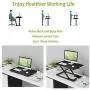 ZHU CHUANG Stand Up Desk Standing Desk Converter Gas Spring Sit Stand Desk Workstation Sit to Stand Desk Riser (Black 3)