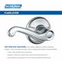 Schlage F40FLA625 Flair Privacy Lever, Bright Chrome