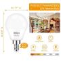 8 Pack Ceiling Fan Light Bulbs 60 Watt Equivalent - Honesorn E12 Candelabra LED Bulb Warm White 2700K Small Base A15 LED Bulb for Ceiling Lights,600LM,Non-Dimmable