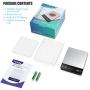 Digital Touch Pocket Scale 0.01oz - Tomiba 3000g Small Portable Electronic Precision Scale (0.1g) Resolution 2 AAA Batteries Included
