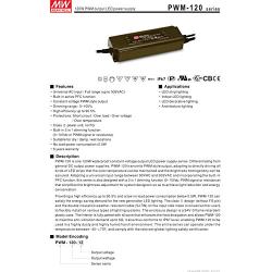 PWM Output LED Driver Power Supply, 120 W 10A 12V