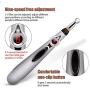 2020 Newest Multifunctional Electronic Acupuncture Pen Meridians Laser Therapy Health Massage Pen Pain Relief Tool with 3 Massage Heads Energy Pen Massager 3-in-1