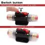 40A Audio Inline Circuit Breaker Reset Fuse Holder 12V-24V DC with Manual Reset and Installation Screws for Car Audio, Stereo Switch and Solar Inverter System