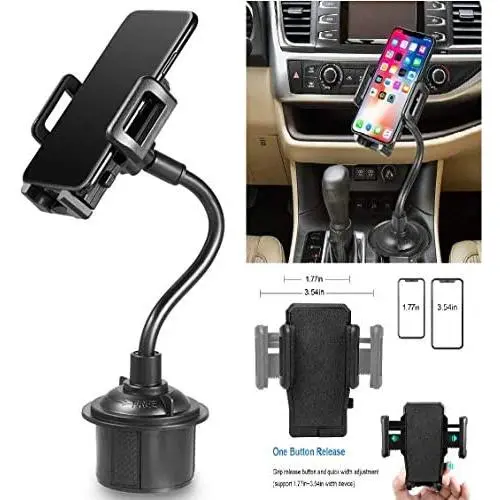 Coverlab Cup Phone Cradle - Universal Adjustable Portable Cup Holder Car Mount for All Cell Phones,Galaxy J7 Crown Case,Galaxy J7 Star,J7 2018,J7v 2nd Gen,J7 Refine Case,J7 Aero,J7 Aura