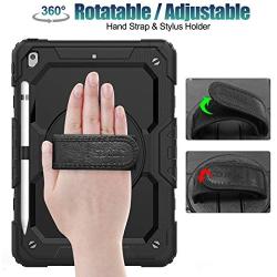 SEYMAC stock Case Compatible with iPad 8th/7th Generation 10.2 inch 2020/2019 (Black)