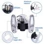 Aqonsie LED Garage Lights Bulb 6000LM Deformable Light 60W E26/E27 Ceiling lamp with 3 Adjustable Panels for Garage Workshop Warehouse Factory Supermarket Basement (Silver)
