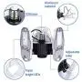 Aqonsie LED Garage Lights Bulb 6000LM Deformable Light 60W E26/E27 Ceiling lamp with 3 Adjustable Panels for Garage Workshop Warehouse Factory Supermarket Basement (Silver)