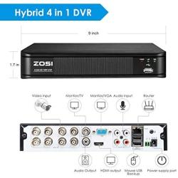 ZOSI 1080N 8 Channel DVR for Security Camera, 720p CCTV DVR Recorder Hybrid Capability 4-in-1(Analog/AHD/TVI/CVI) Surveillance System,Motion Detection,Remote Access,Email Alarm,No Hard Drive