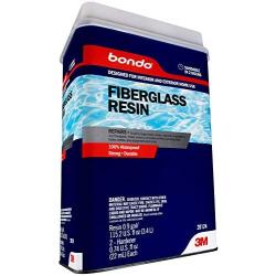 Bondo Home Fiberglass Resin, Designed for Interior and Exterior Home Use, 100% Waterproof, Strong, Durable, 0.9 Gallon