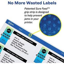 Avery Shipping Address Labels, Laser Printers, 250 Labels, 2x4 Labels, Permanent Adhesive, TrueBlock (5263) , White