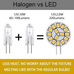 Kohree G4 LED Bulb 12V AC/DC Bi-Pin Base Ceiling Recessed Puck Light Bulb LED Replacement Halogen Bulb 20W Equivalent for RV Camper Trailer Motorhome 5th Wheel, Marine Boat (2 Watt, Warm White) 4 Pack