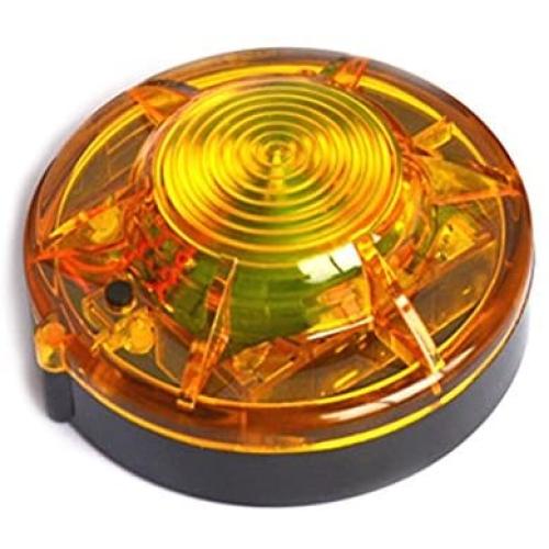 MIUHIU Roadside Flashing Flares Safety Warning Light Emergency LED Strobe Light with Magnetic Base Vehicle and Marine (Amber)