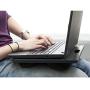 Mind Reader LTADJUST-BLK Adjustable Portable 8 Position Lap Top Desk with Built in Cushions, Black
