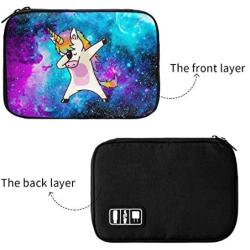 Hip Hop Unicorn Rainbow Unicorn Aabb Electronic Organizer Bag Pouch for Electronics Accessories