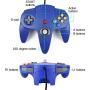 N64 Controller, iNNEXT Classic Wired N64 64-bit Gamepad Joystick for Ultra 64 Video Game Console (Blue)