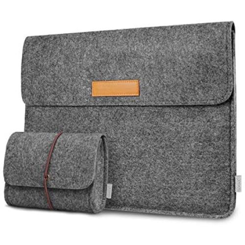 Inateck 12.3-13 Inch Laptop Sleeve Case Compatible with 2020 MacBook Air, MacBook Pro 13 2020/2019/2018/2017/2016(A2251 A2289 A2159 A1989 A1706 A1708)/Microsoft Surface Pro X/7/6/5/4/3 - Dark Gray