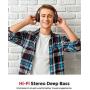 Mpow H19 IPO Active Noise Cancelling Headphones, Bluetooth 5.0 Headphones with Deep Bass, Fast Charge, 35H Playtime, Lightweight Headset, CVC 8.0 Mic for Home Office, Online Study, Travel