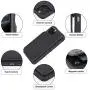 Arae Case for iPhone 12 and iPhone 12 Pro - Wallet Cover with PU Leather Card Holder - Black