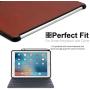 KHOMO - Apple iPad Pro 10.5 Inch & iPad Air 3 2019 Brown PU Leather Case With Pen Holder - Companion Cover - Perfect match for Apple Smart keyboard and Cover