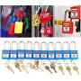 Lockout Tagout Locks, Safety Padlock，10 PCS with Number (Blue NO.1-10)