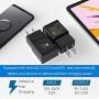 Adaptive Fast Charging Wall Charger Adapter Compatible Samsung Galaxy S6 S7 S8 S9 S10 / Edge/Plus/Active, Note 5,Note 8, Note 9,LG G5 G6 G7 V20 V30 ThinQ Plus EP-TA20JBE Quick Charge (2 Pack)