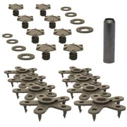 Eagle Klaw - Floor Mat Clips Set of Anti-Slip Fixing Retainers for Car Mats - Made in USA - Beige - Pack of 8 for 4 Mats + 3/8'' Cutter