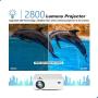 Living Enrichment Mini Projector, Built-in Dual Speaker and Full HD 1080p Movie Video Projector, 50000 Hours Life LED, Compatible with TV Stick, Video Games, HDMI, USB, TF, VGA, AUX, AV