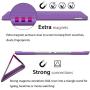 New iPad 9.7-inch 2018 2017 Case, ROARTZ Purple Slim-Fit Smart Rubber Folio Case Hard Cover Light-Weight Wake Sleep for Apple iPad 5th 6th Generation Retina Model A1893 A1954 A1822 A1823