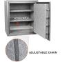 AEGIS 1.74 CF Fireproof Safe Electronic Security Box- Safe and Lock Box with Keypad Lock and Keys for Money Jewelry Passport Home Office Hotel,Battery Included