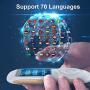 Birgus Translator Device Smart Language Interpreters Device with 2.4inch Capacitive Touch Screen Support Multi- Languages Freely Translation Machine Business Shopping Interpreter White