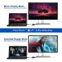 USB to HDMI VGA DVI, External Monitor Adapter, USB Multiple Monitor Adapter DisplayLink Video Converter 2K Full HD 2048x1152, Laptop Docking Stations Compatible for Windows, Mac OS X System [NO Linux]