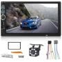 Double Din Car Stereo,Upgraded Version 7 Inch Touch Screen Car mp5 Player Support Backup Rear View Camera fm Radio Car Audio with Hands-Free Mirror Link.