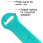 Wrap-It Storage Self-Gripping Reusable Cable Ties, Aqua, 40 Pack (20 4” Straps, 20 8” Straps) – Hook and Loop Cord and Wire Organizer for Computer, PC, and Desk Cable Management