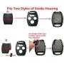 Horande 3+1 Buttons Key Fob Cover fits for Honda 2003-2012 Accord 2006-2013 Civic EX 2009-2015 Pilot 2005-2006 CR-V Keyless Entry Remote Key Fob Case Shell (Black+Blue)