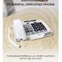 ClearSounds CSC500 Amplified Landline Phone with Speakerphone and Photo Frame Buttons - Up to 30dB Amplification, T-Coil Hearing Aid Compatible