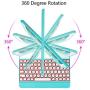 iPad Keyboard Case 9.7 for iPad 2018 (6th Gen) - 2017 (5th Gen) - iPad Pro 9.7 - iPad Air 2 & 1, 7 Color Backlit Keyboard Case/360 Rotate Wireless/BT Keyboard Case with Auto Sleep/Wake (Tiffany Blue)