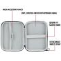 USA Gear Hard Case Electronic Organizer Travel Case 7.5 Inch with Weather Resistant Exterior and Large Mesh Accessory Pocket - Compatible with Garmin GPS, Chargers, Hard Drives and More Electronics
