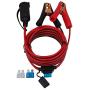 CUZEC 13.1FT/4m 16 AWG Extension Cord Plug Socket with Battery Clamp 12V/ 24V Battery Clip-On and Cigarette Lighter Adapter (13.1FT Long)