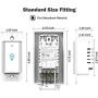 Joso Smart Light Switch, Wi-Fi Remote Timing Control with Smartphone In-Wall Light Switch compatible with Amazon Alexa and Google Assistant,No Hub Required