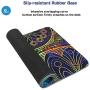 LIZIMANDU Gaming Mouse Pad,Extended Large Pattern Anti Slip Stitched Edges Long XXL Mousepad,Desk Pad Keyboard Mat, Non-Slip Base, Water-Resistant, for Work & Gaming, Office & Home(Blue Flower)
