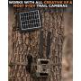 CREATIVE XP Trail Camera Solar Panel Kit - Waterproof 9-12V Solar Charger with 2400 mAh Rechargeable Lithium Battery - Outdoor Power System for All Hunting Cameras