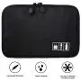 Electronics Organizer, OrgaWise Electronic Accessories Bag Travel Waterproof for iPad Mini, Kindle, Hard Drives, Cables, Chargers (Black)