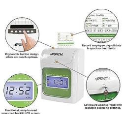 uPunch UB1000 Electronic Punch Card Time Clock Bundle