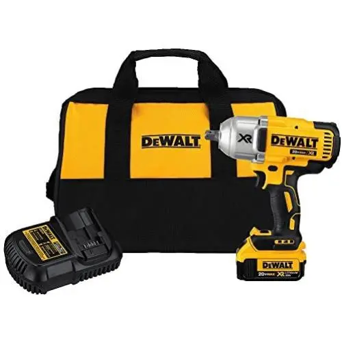 DEWALT 20V MAX XR Impact Wrench Kit, Brushless, High Torque, Detent Pin Anvil, 1/2-Inch (DCF899M1) DEWALT 20V MAX XR Impact Wrench Kit, Brushless, High Torque, Detent Pin Anvil, 1/2-Inch (DCF899M1)