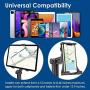 Cup Holder Tablet Mount, 2 in 1 Tablet and Cellphone Car Mount Holder Adjustable Swing Cradle with Extended Cup Phone Holder for Car Compatible with iPad iPhone 12 11 Pro Max Samsung Tablet Smartphone