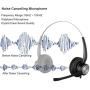 Oppetec Two Ear 2.5mm Telephone Headset for Panasonic Cisco SPA Series Gigaset Avaya Polycom Grandstream, Corded Noise Cancelling Headset for Cordless Phones Wireless Handset DECT Phones