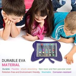 Simicoo iPad 7 10.2 iPad Air3 iPad Pro 10.5 Cute Butterfly ipad Case for Kids Stand Light Weight EVA Shockproof Rugged Heavy Duty Kids Friendly Case for iPad 10.5 iPAD 10.2 (Purple)