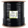 trueCABLE Cat6 Direct Burial, Shielded FTP, 500ft, Waterproof, Outdoor Rated CMX, Black, 23AWG Solid Bare Copper, 550MHz, ETL Listed, Bulk Ethernet Cable