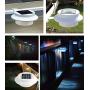 4 Pack Deal - FALOVE Outdoor Solar Gutter LED Lights - White Sun Power Smart Solar Gutter Night Utility Security Light